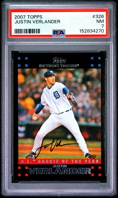 2007 Topps Justin Verlander #326 PSA 7