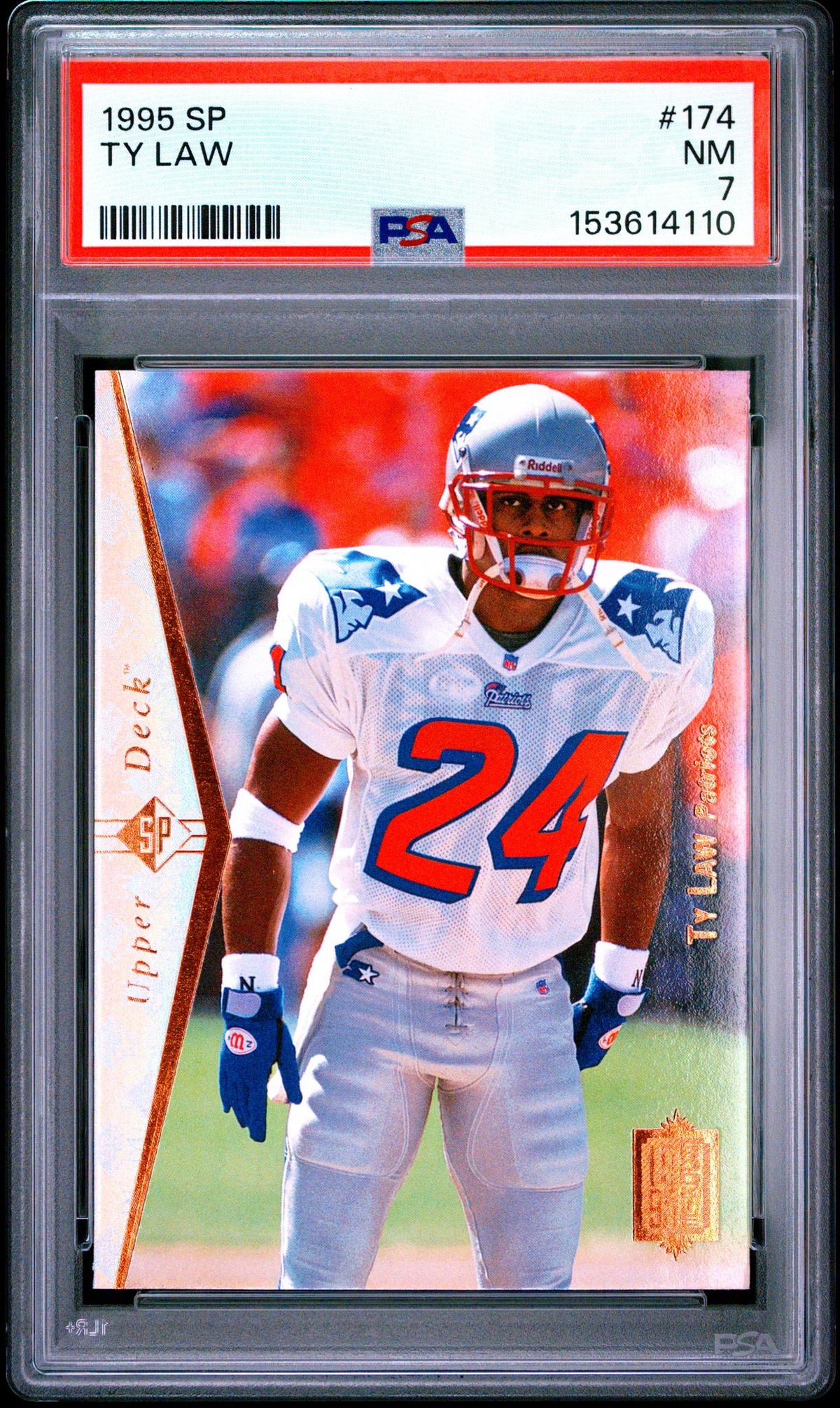 1995 SP Ty Law #174 PSA 7