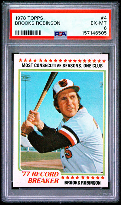1978 Topps Brooks Robinson #4 Record Breaker PSA 6