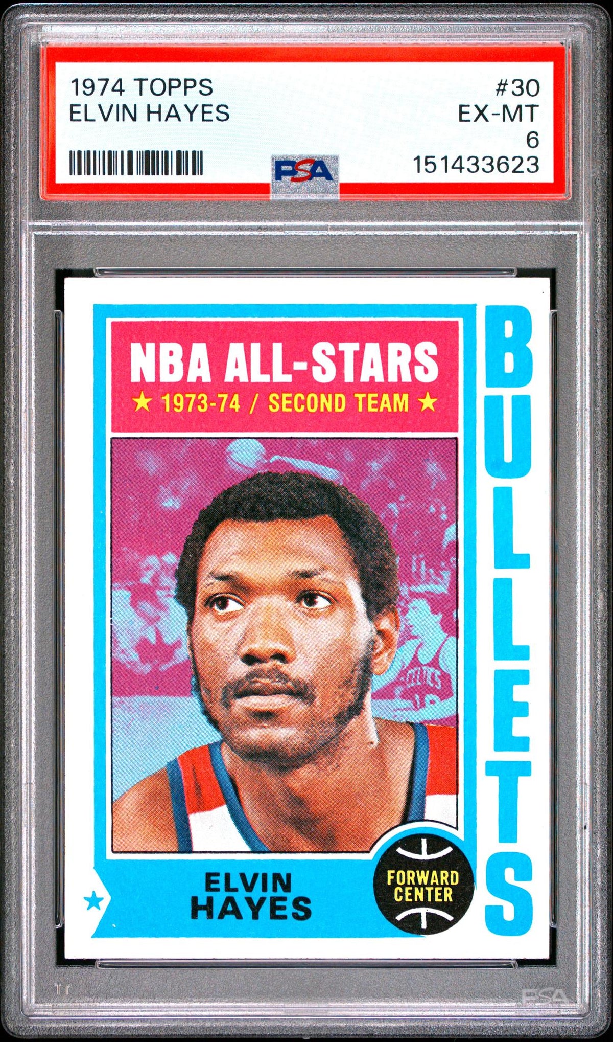 1974 Topps Elvin Hayes #30 PSA 6