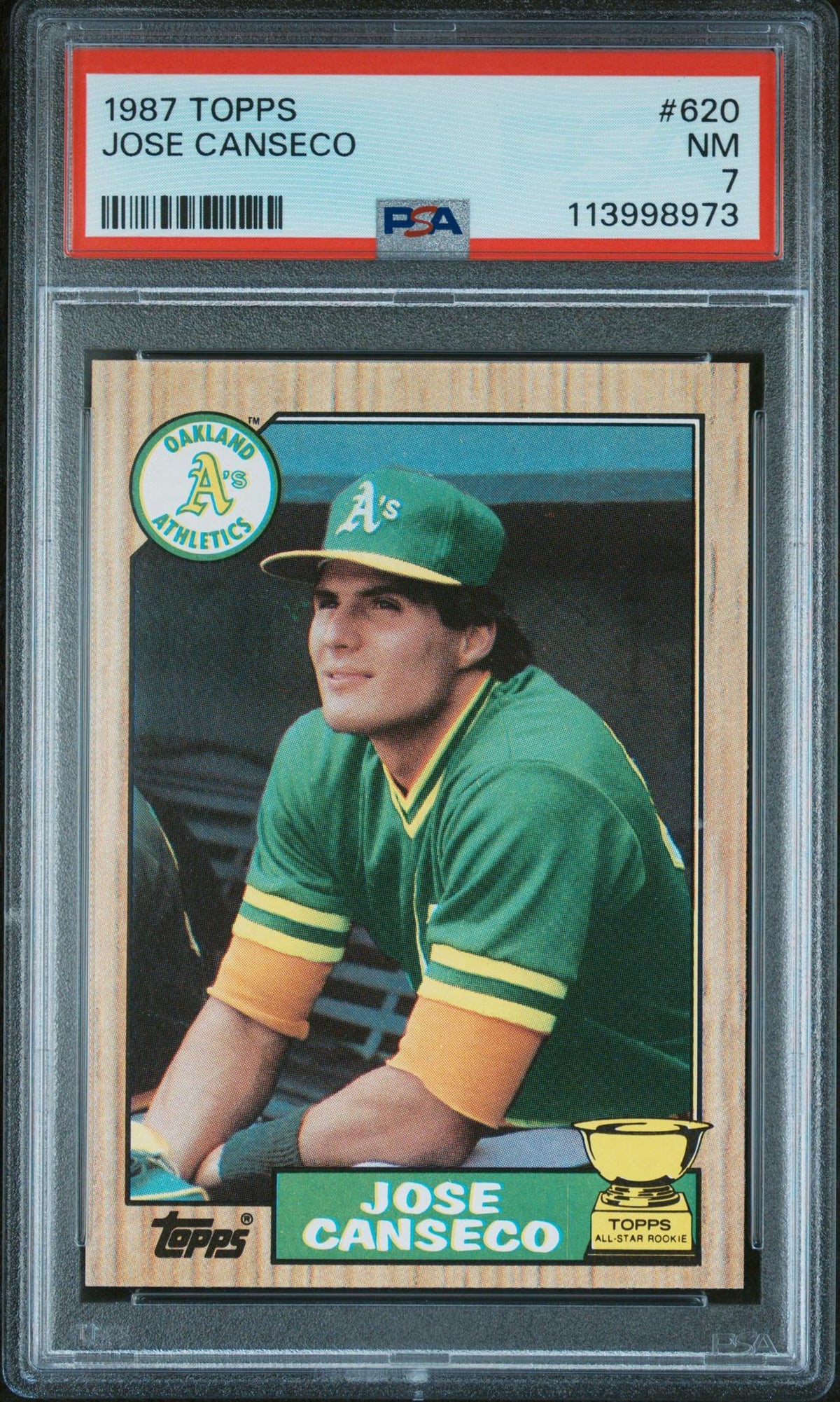1987 Topps Jose Canseco #620 PSA 7