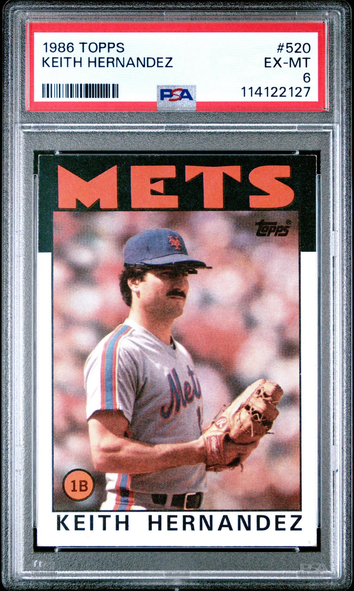 1986 Topps Keith Hernandez #520 PSA 6