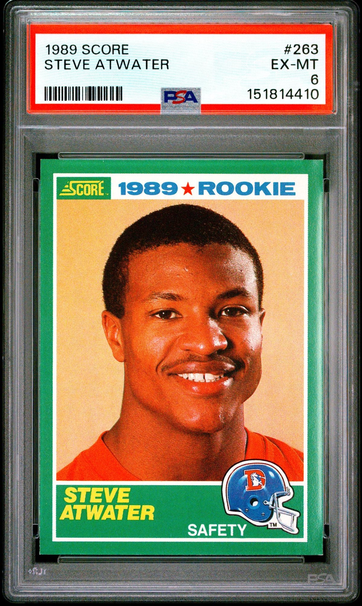 1989 Score Steve Atwater #263 PSA 6