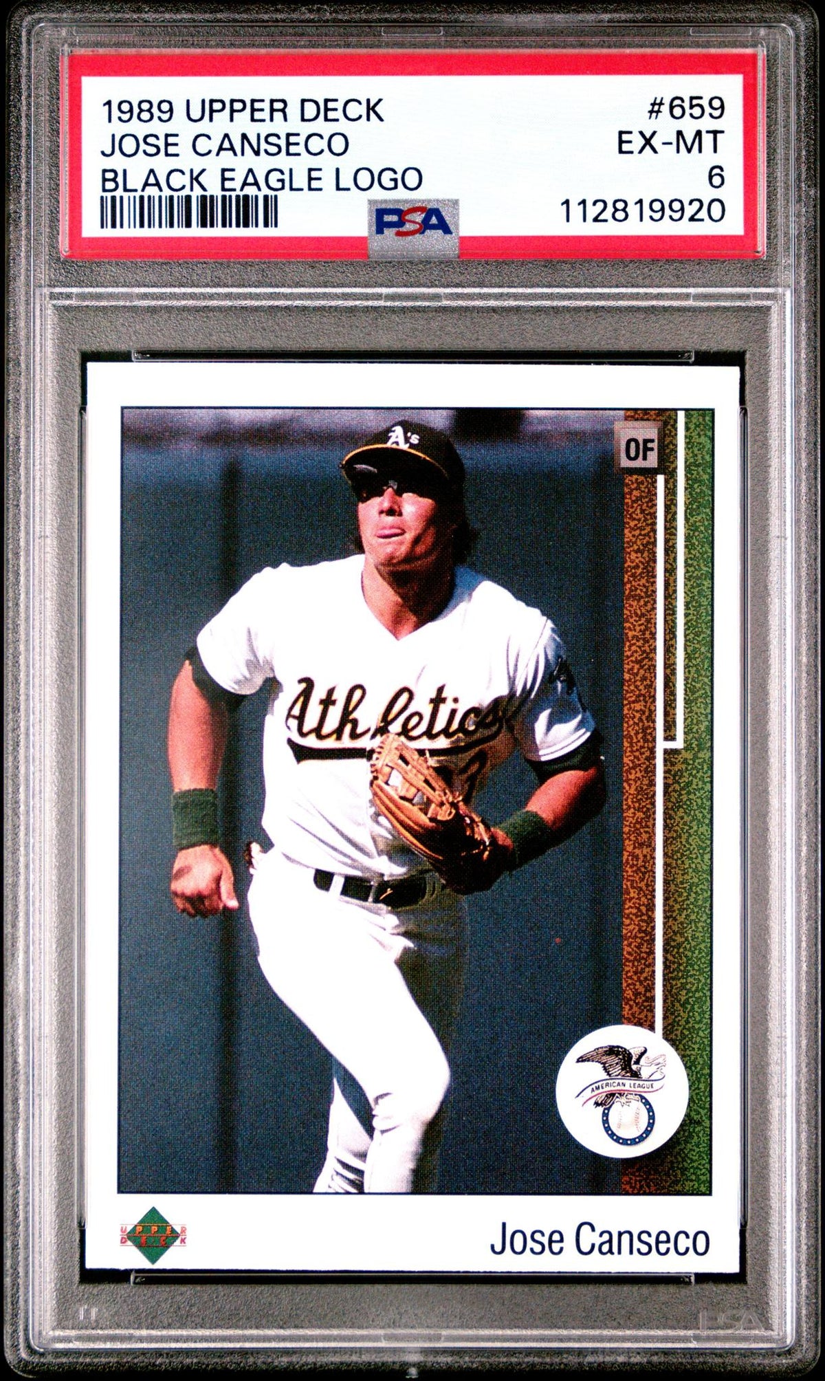 1989 Upper Deck Jose Canseco #670 PSA 6