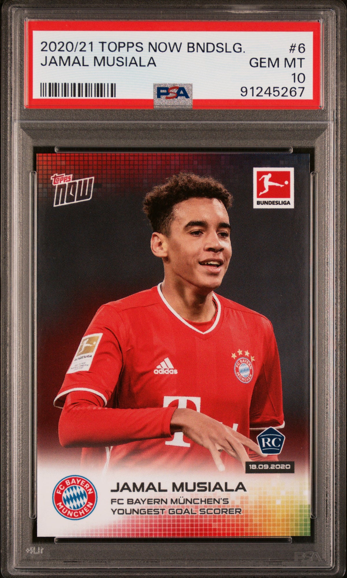2020 Now Bundesliga Jamal Musiala #6 /5104 PSA 10