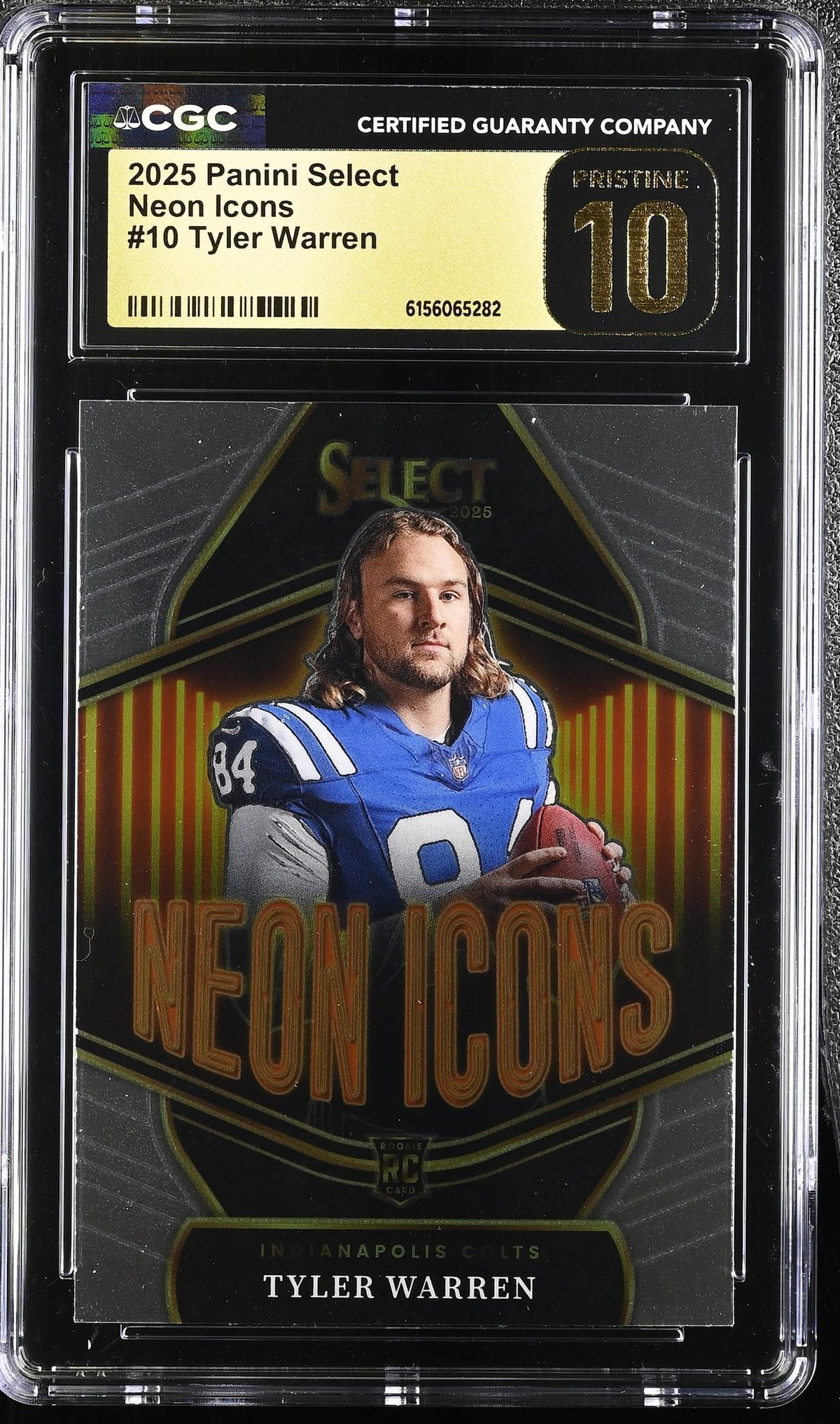 2025 Select #10 Tyler Warren Neon Icons CGC 10