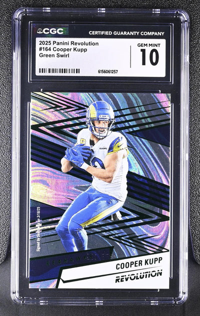 2025 Panini Revolution Cooper Kupp #164 Green Swirl /199 CGC 10