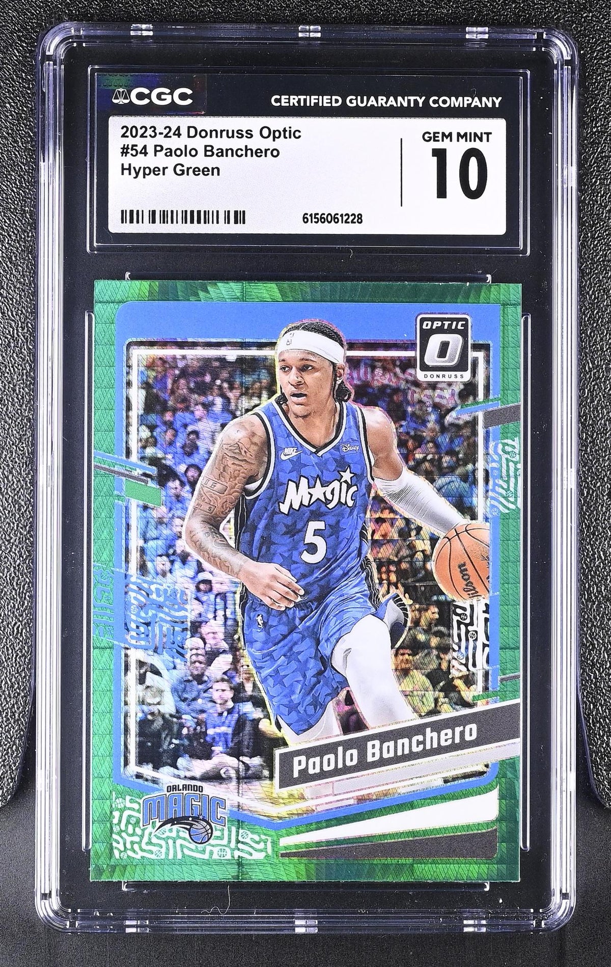 2023 Donruss Optic #54 Paolo Banchero Hyper Green CGC 10
