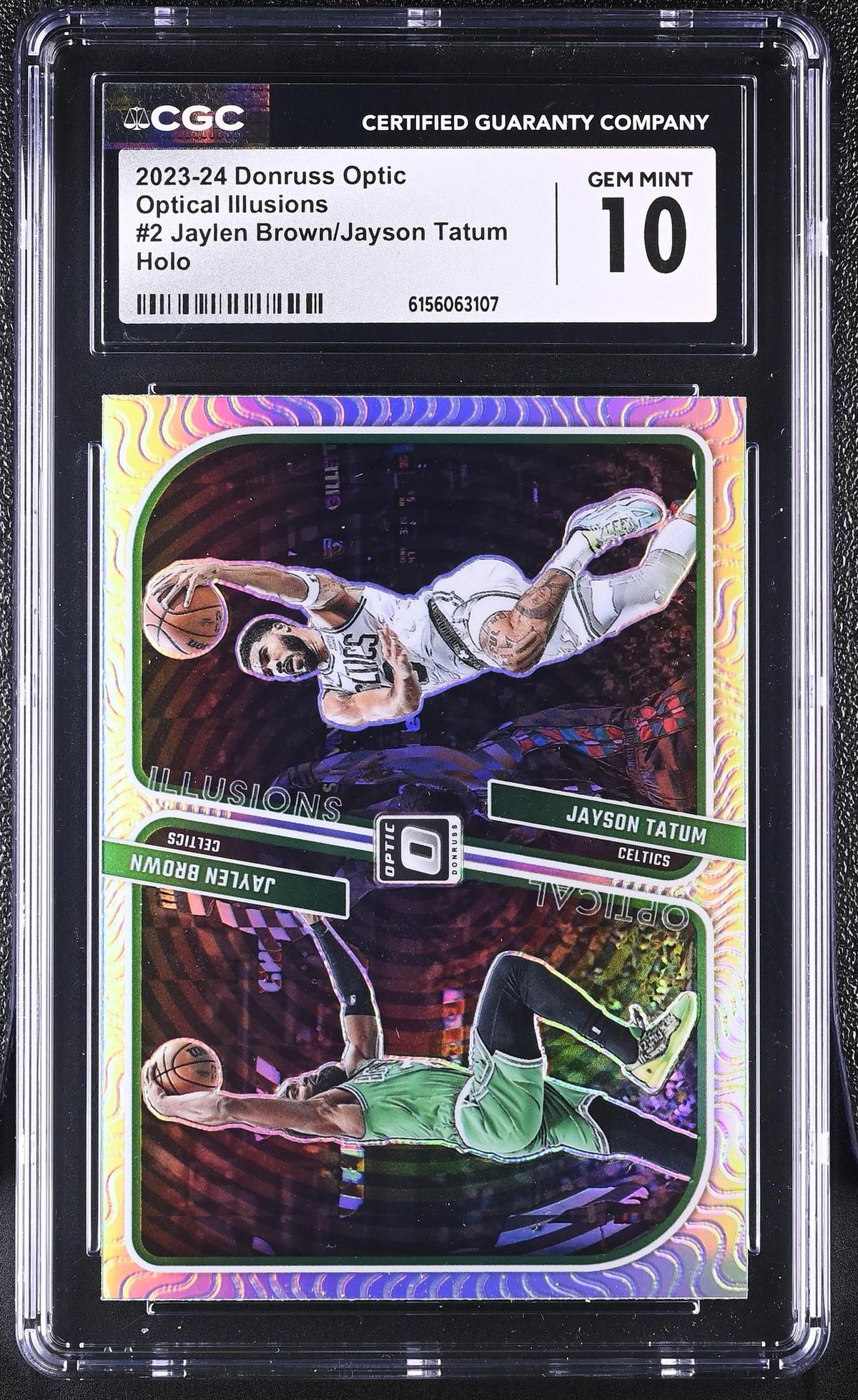 2023 Donruss Optic #2 Jaylen Brown/Jayson Tatum Optical Illusions CGC 10