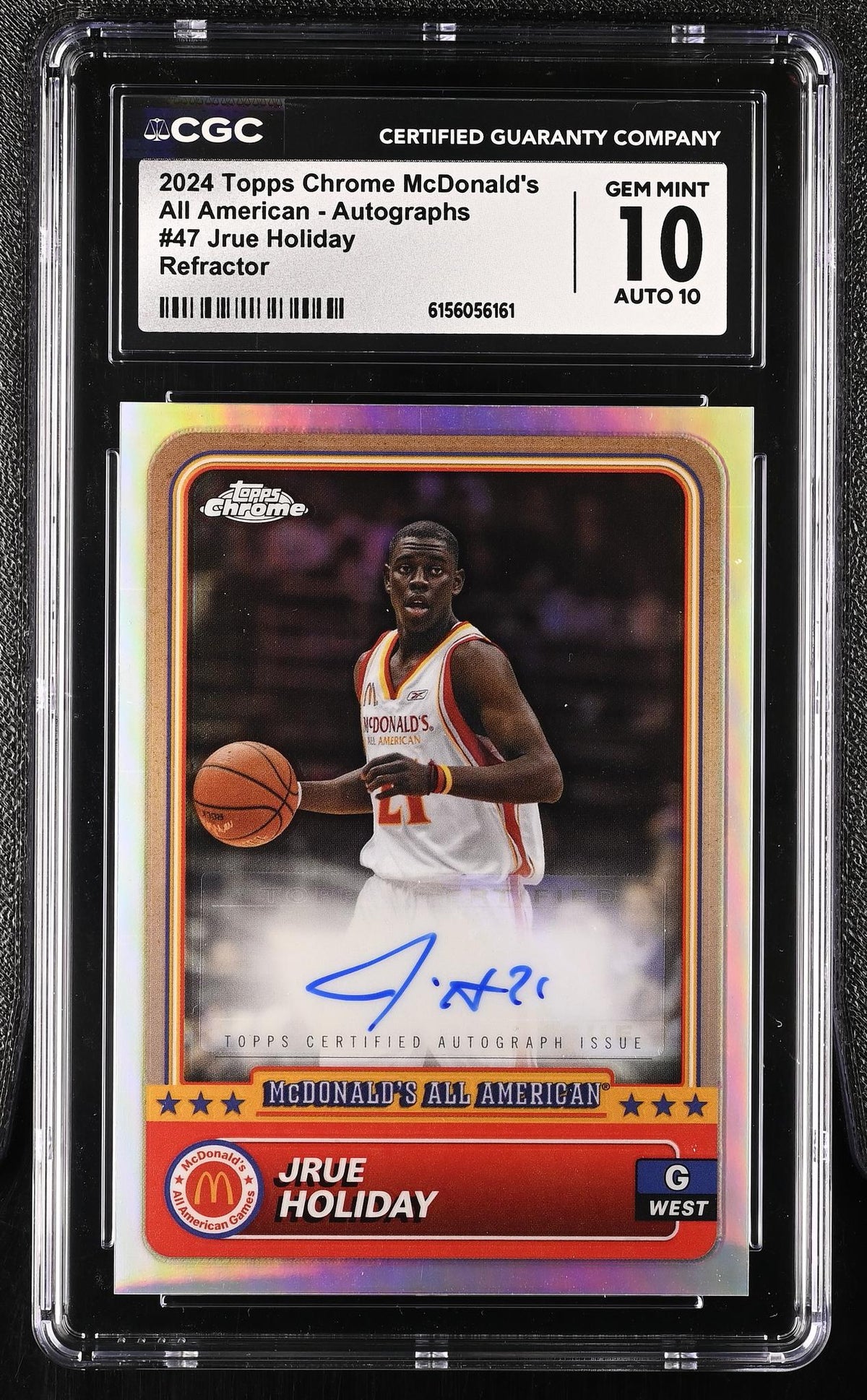 2024 Topps Chrome # Jrue Holiday McDonald's All American - Autographs Auto CGC 10