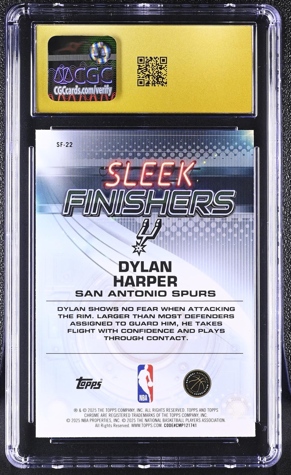 2025 Topps Chrome #SF-22 Dylan Harper Sleek Finishers CGC 10