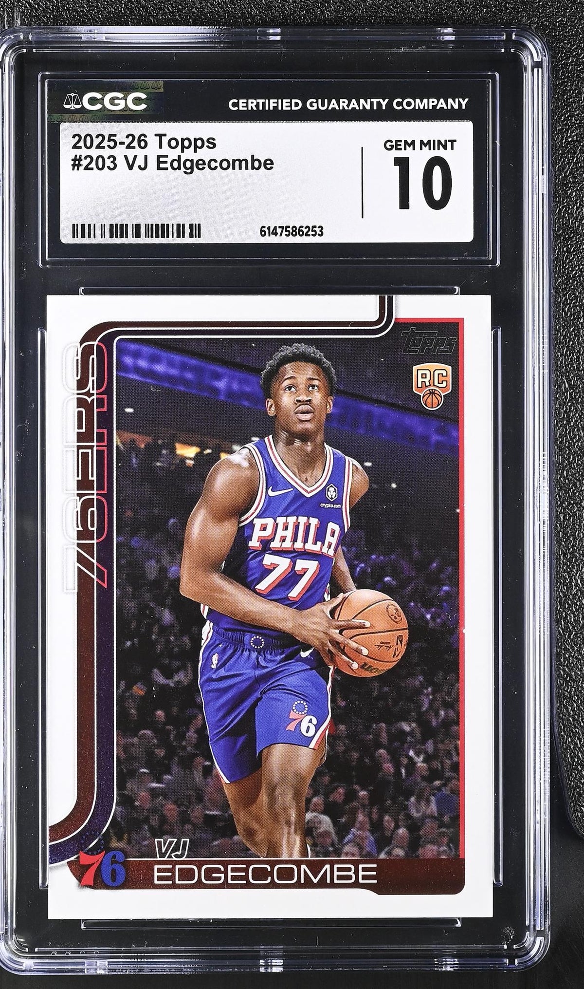 2025 Topps #203 VJ Edgecombe CGC 10