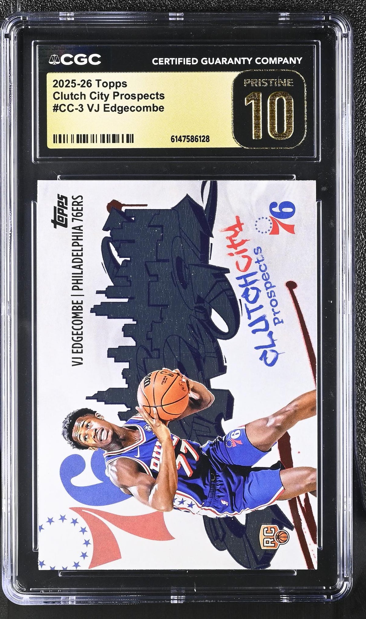 2025 Topps #CC-3 VJ Edgecombe Clutch City Prospects CGC 10