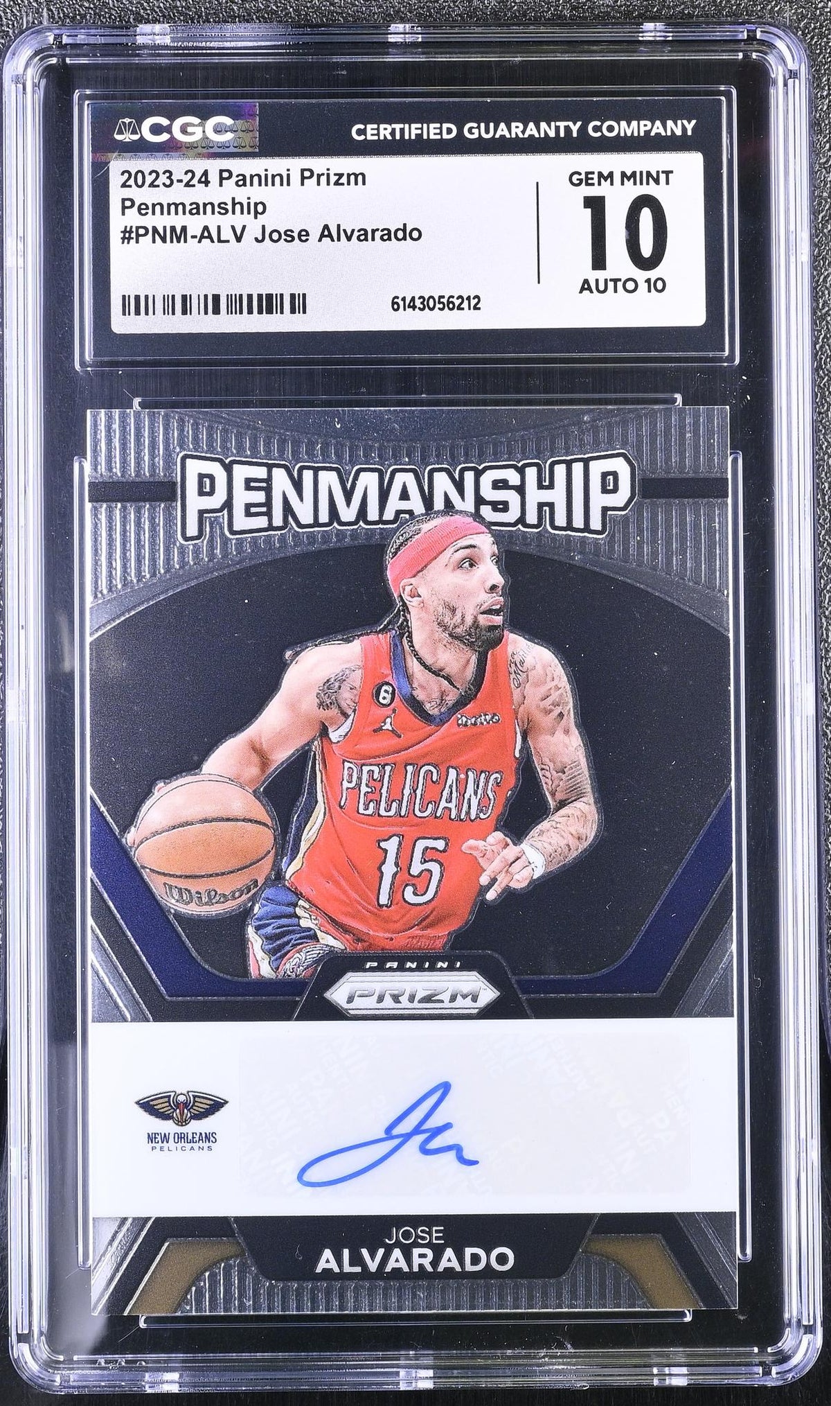 2023 Prizm #PNM-ALV Jose Alvarado Penmanship CGC 10