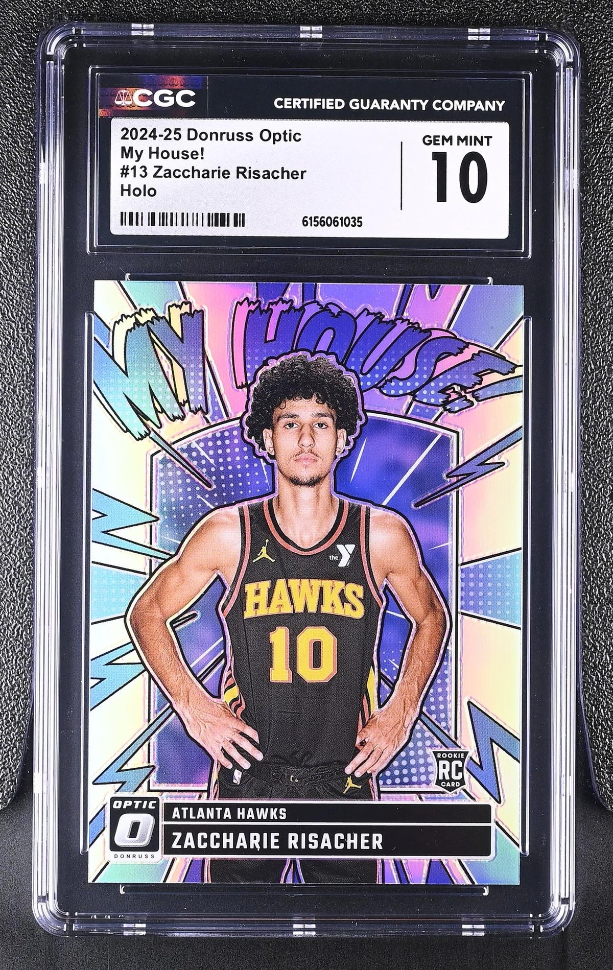 2024 Donruss Optic #13 Zaccharie Risacher My House! CGC 10