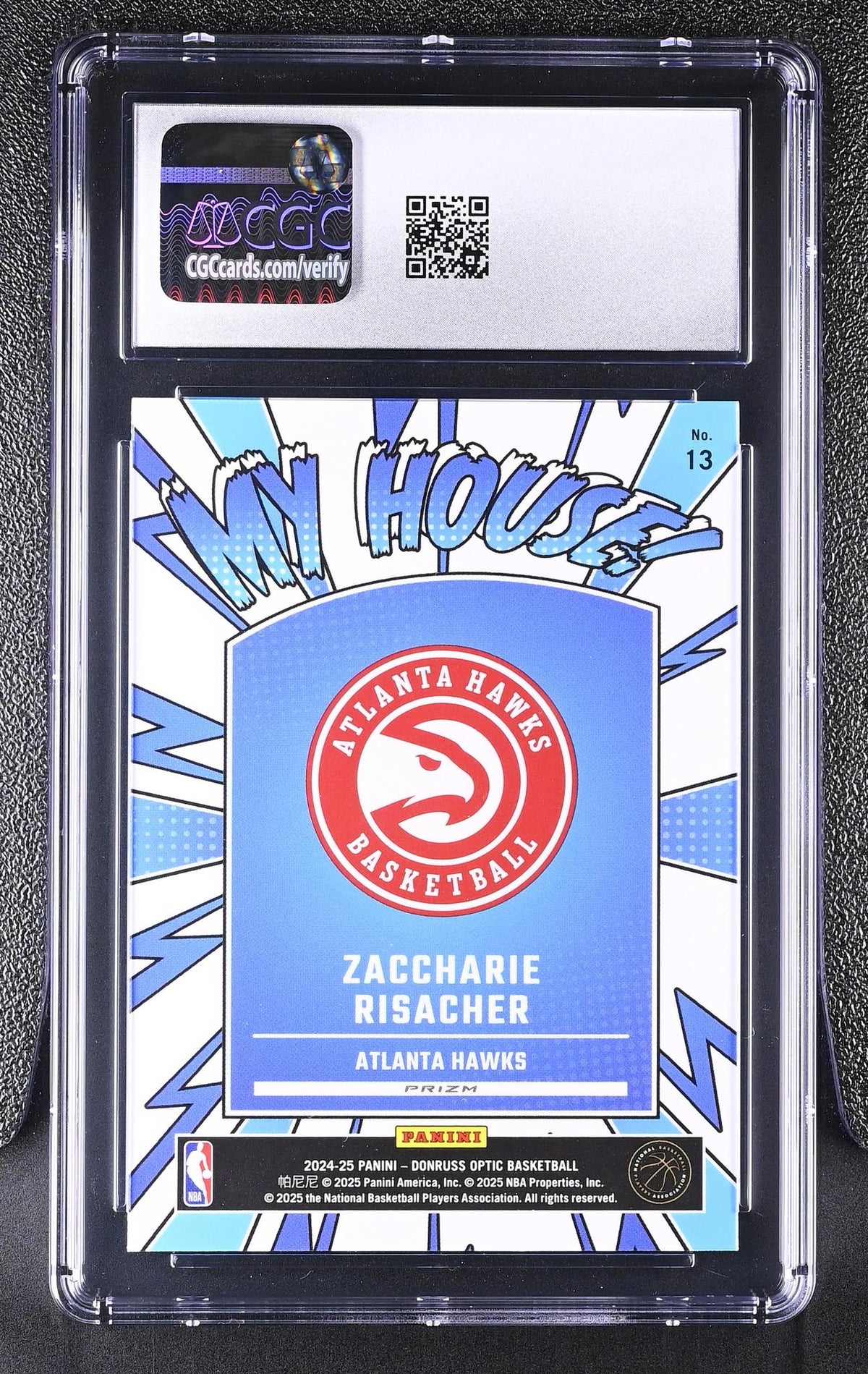 2024 Donruss Optic #13 Zaccharie Risacher My House! CGC 10
