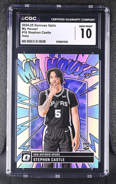 2024-25 Donruss Optic My House! Stephon Castle #16 Holo CGC 10