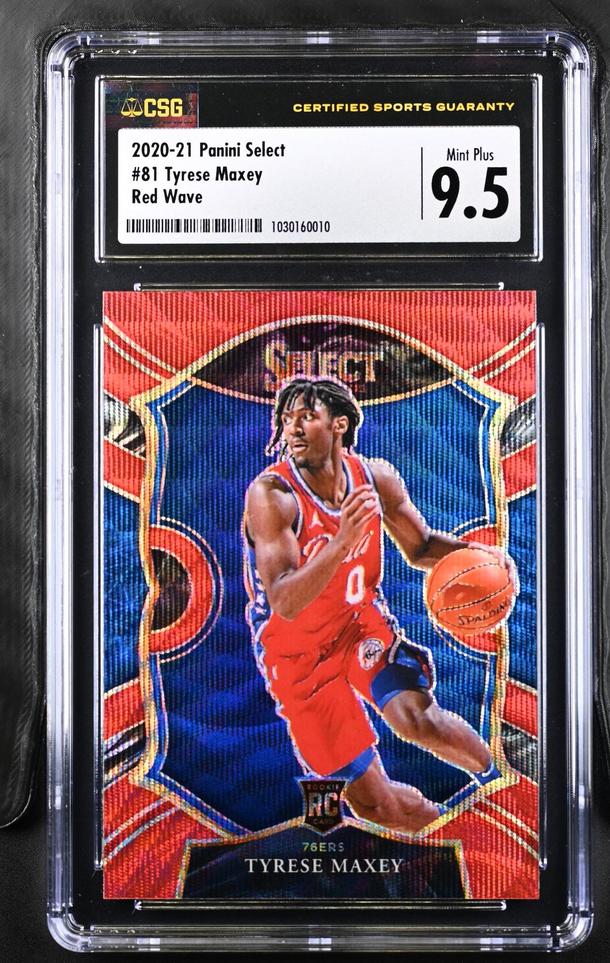 2020 Panini Select #81 Tyrese Maxey CSG 9.5