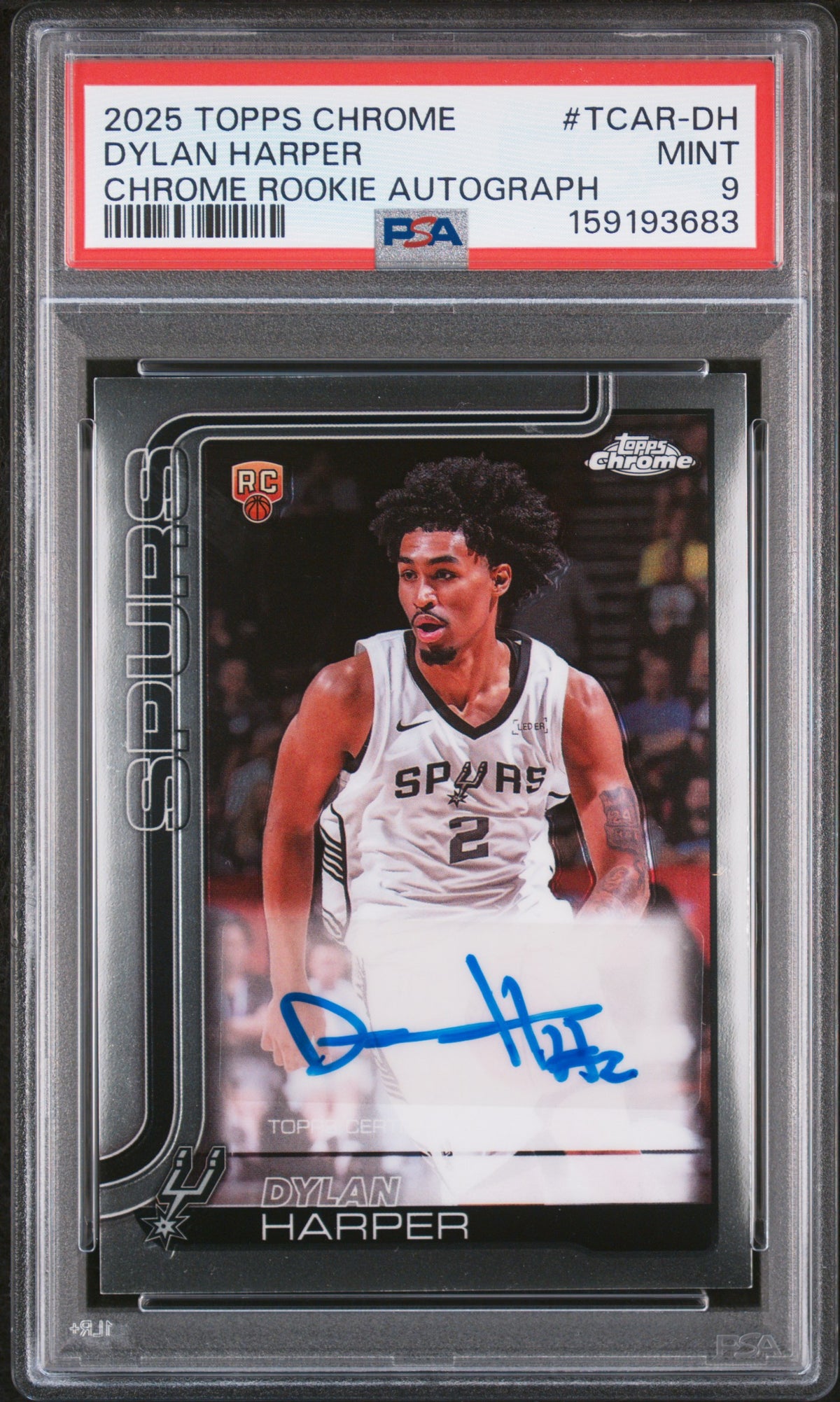 2025 Topps Chrome Rookie Autograph Dylan Harper #TCAR-DH PSA 9