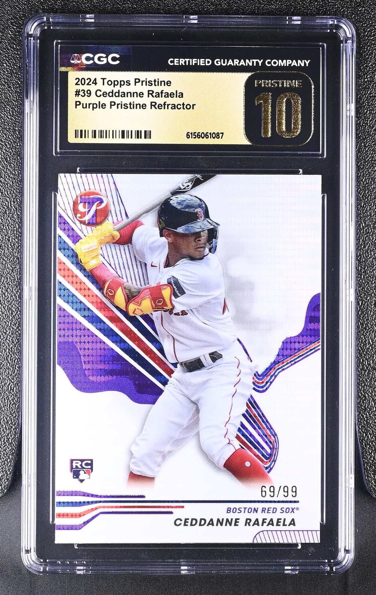 2024 Topps Pristine #39 Ceddanne Rafaela Purple Pristine Refractor CGC 10