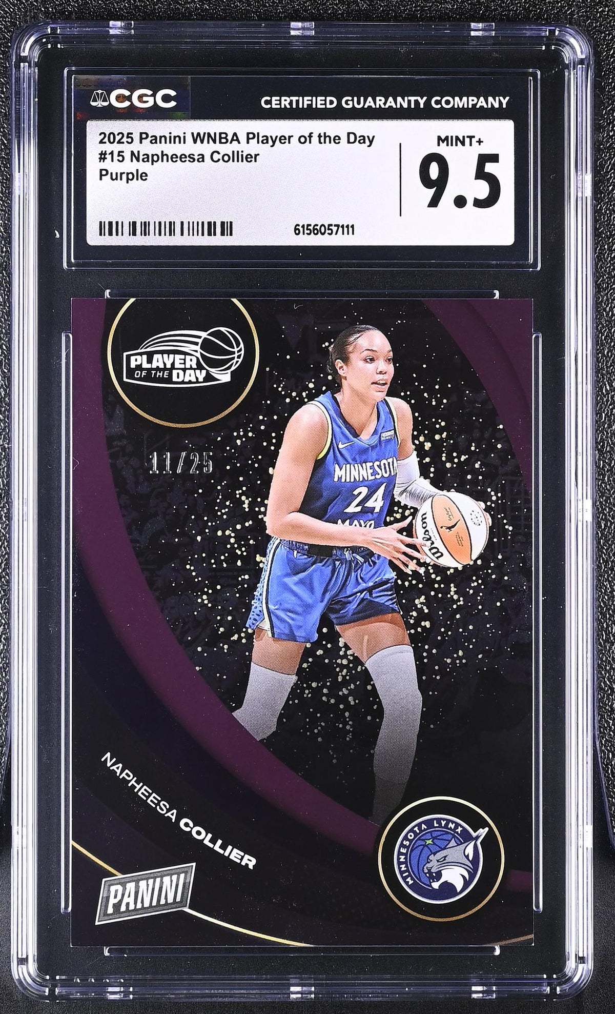 2025 WNBA Player of the Day #15 Napheesa Collier Player of the Day CGC 9.5