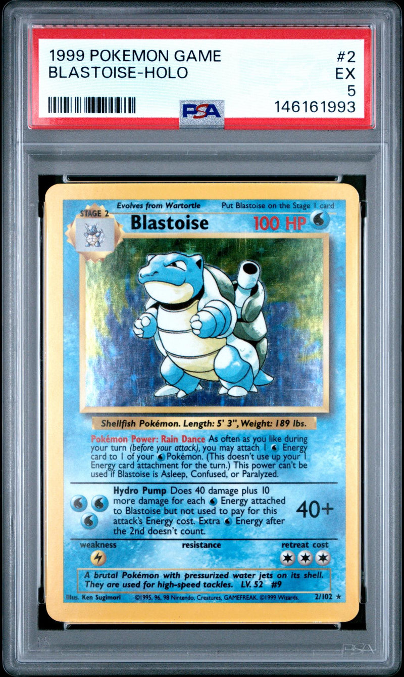 1999 Pokemon Base Set Holo Blastoise #2 PSA 5