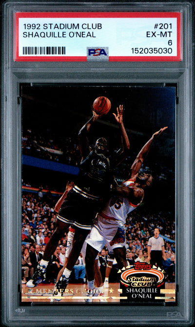 1992 Stadium Club Shaquille O'Neal #201 PSA 6
