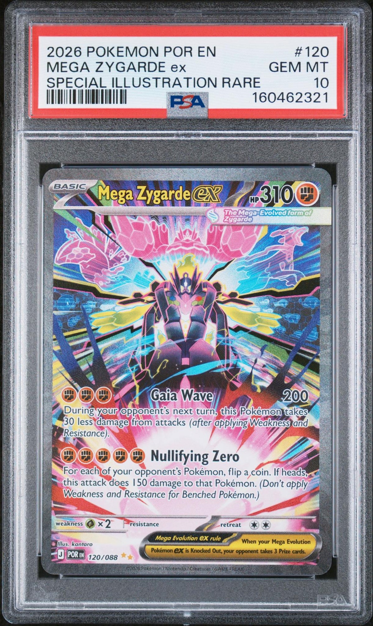 2026 Pokemon Mega Evolution Perfect Order Special Illustration Rare Mega Zygarde Ex #120 PSA 10