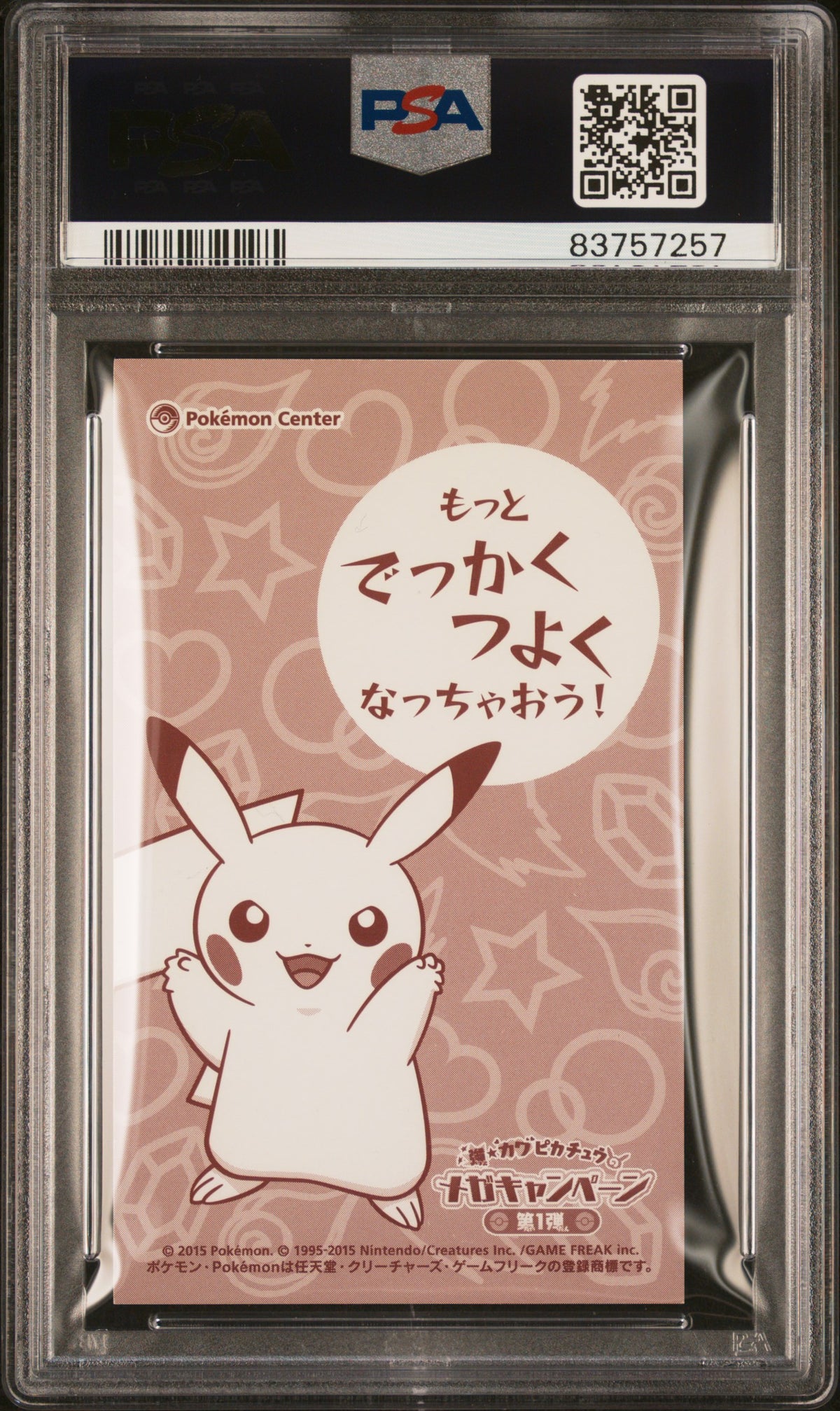 2015 Pokemon XY Promo Japanese Mega Campaign Business Card Charizard Y Pikachu PSA 8