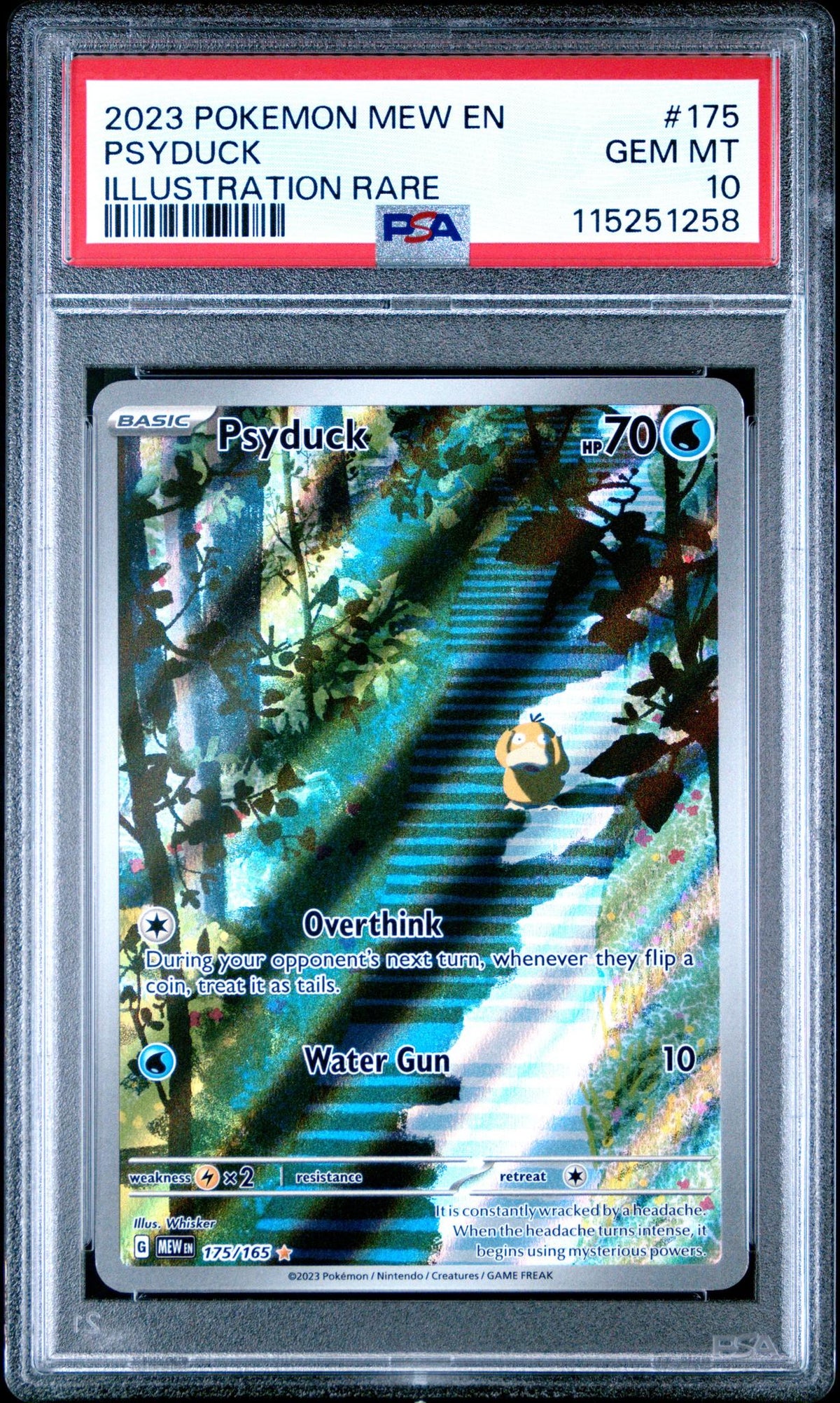 2023 Pokemon Scarlet and Violet Mew 151 Illustration Rare Psyduck #175 PSA 10