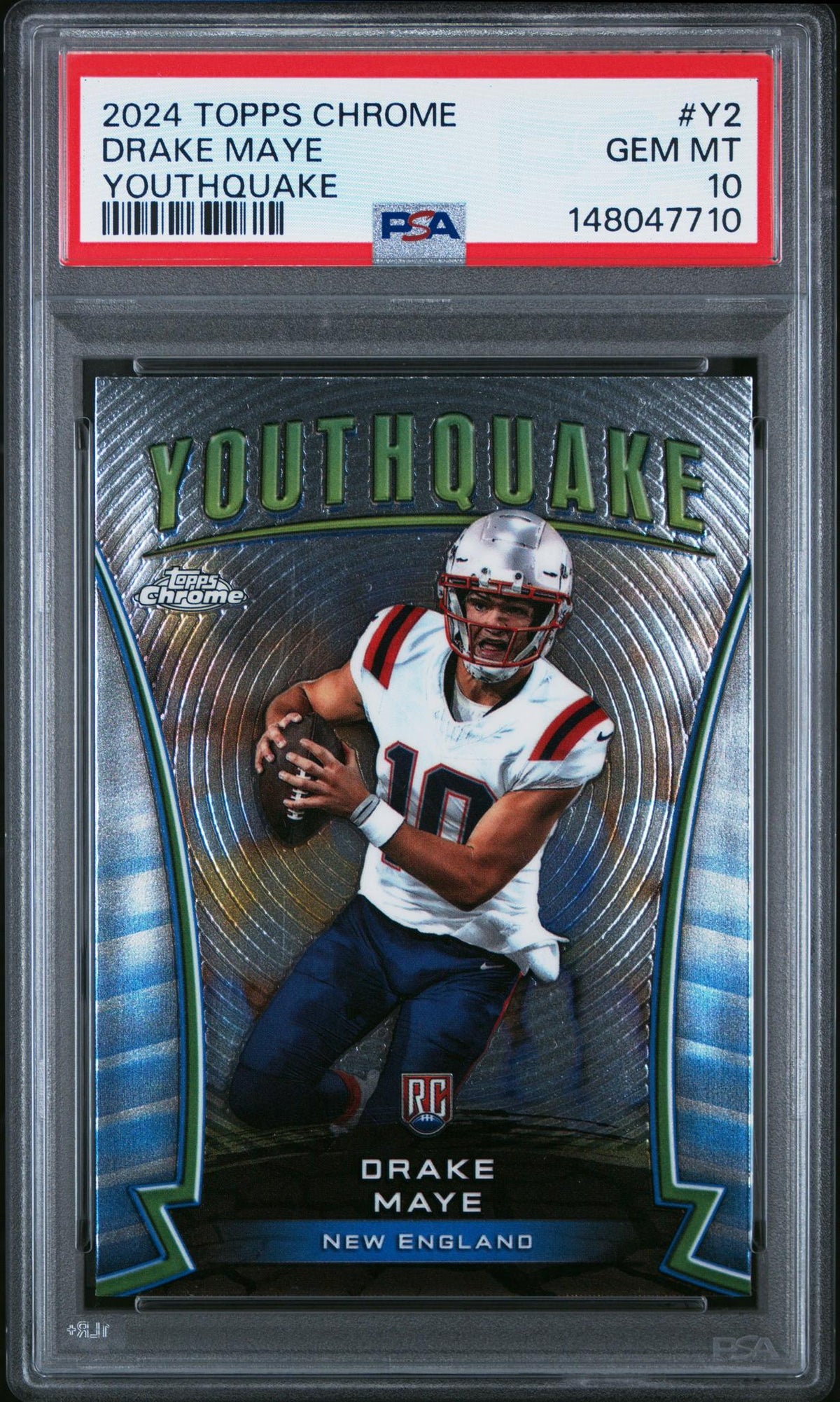 2024 Chrome Youthquake Drake Maye #Y2 PSA 10