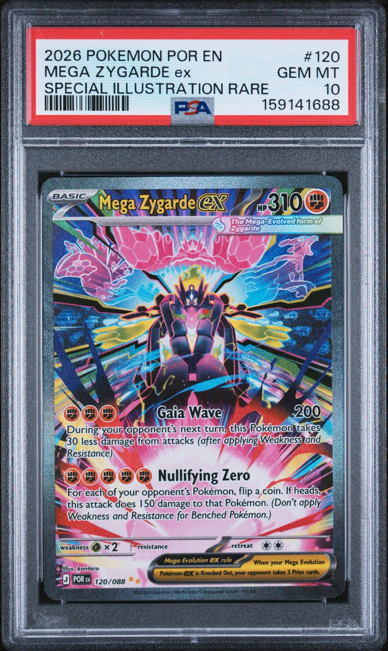 Pokémon Mega Zygarde ex #120/088 Special Illustration Rare PSA 10