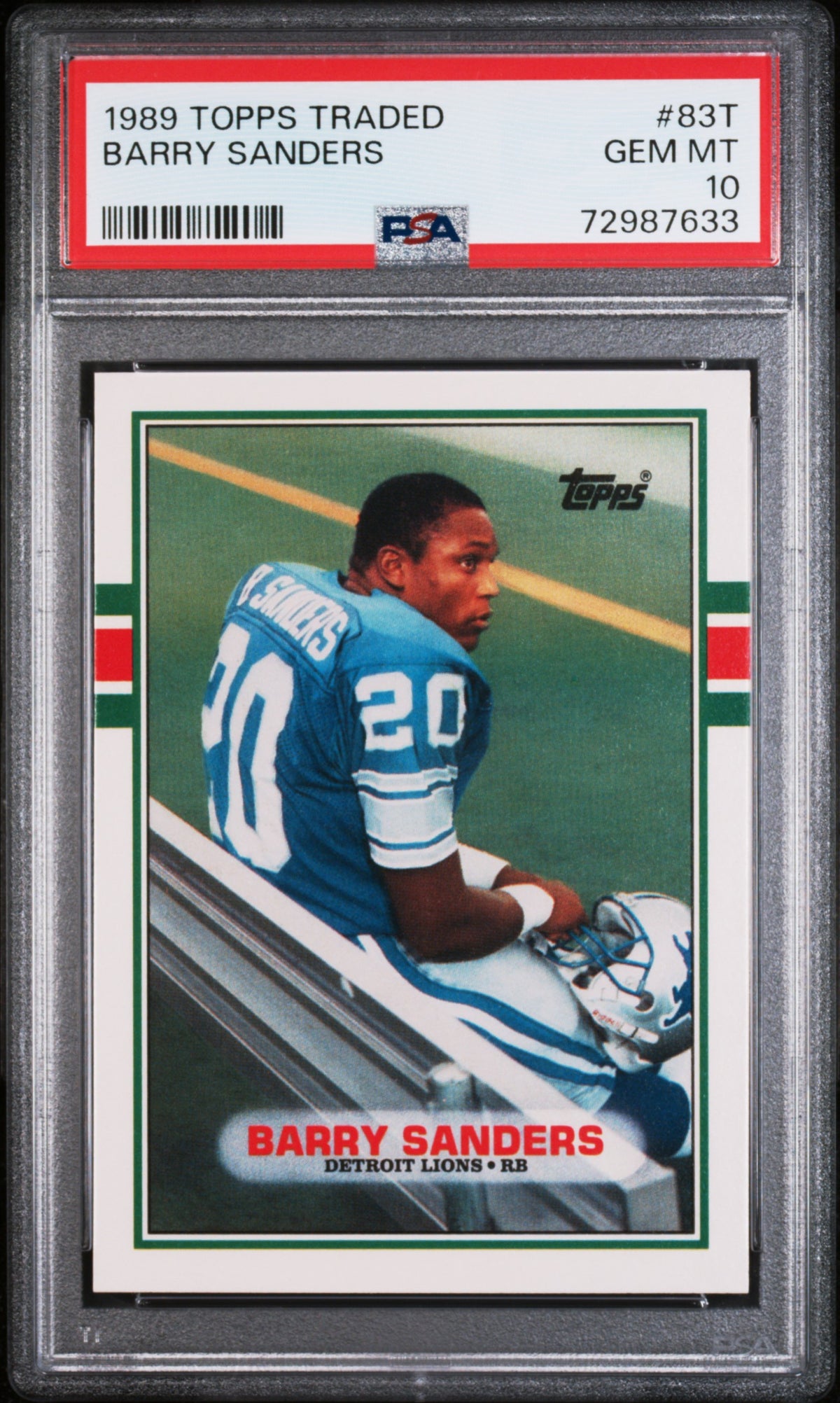 1989 Topps Traded Barry Sanders #83T PSA 10