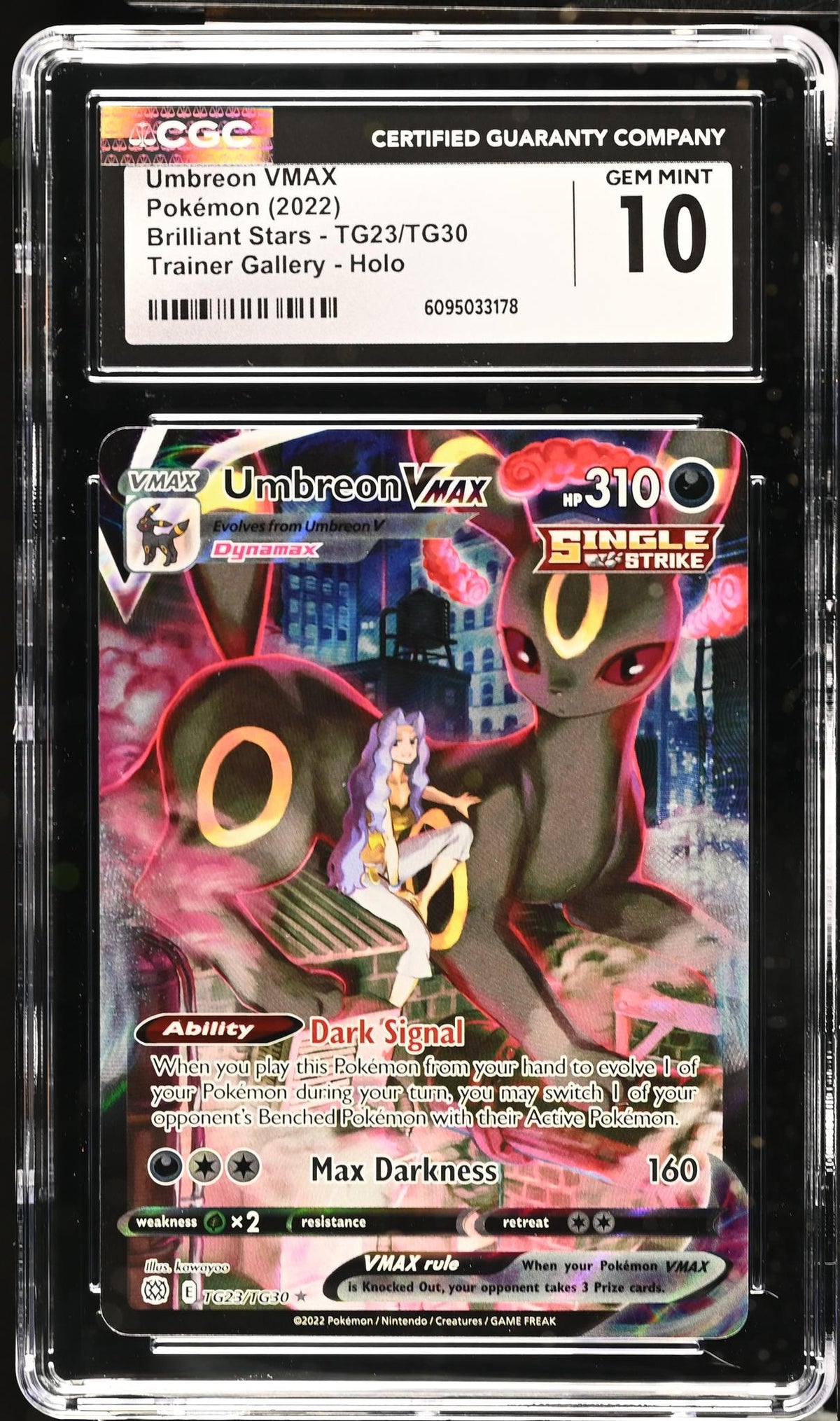 2022 Brilliant Stars #TG23/TG30 Umbreon VMAX Trainer Gallery - Holo CGC 10