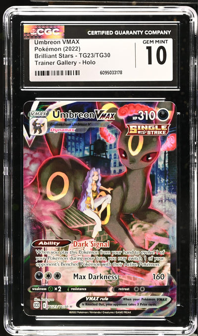 Pokémon Brilliant Stars Umbreon VMAX TG23/TG30 Trainer Gallery Holo CGC 10