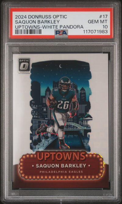 2024 Donruss Optic Uptowns Saquon Barkley #17 /25 PSA 10