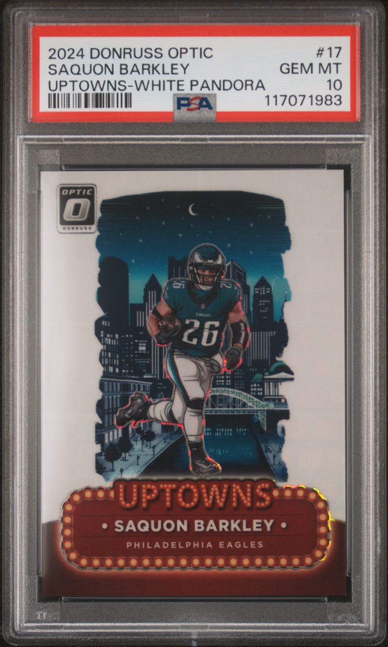 2024 Donruss Optic Uptowns Saquon Barkley #17 /25 PSA 10