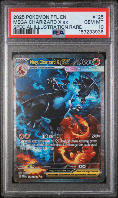 Pokémon Mega Charizard X ex #125 Special Illustration Rare PSA 10