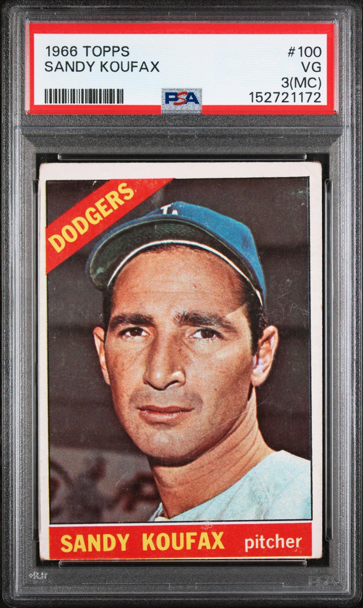 1966 Topps Sandy Koufax #100 PSA 3