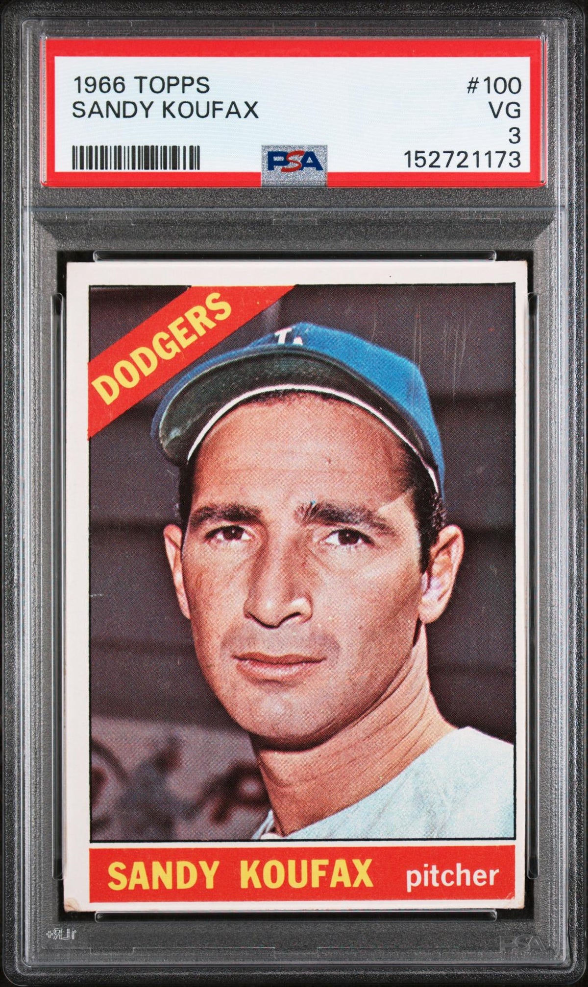 1966 Topps Sandy Koufax #100 PSA 3