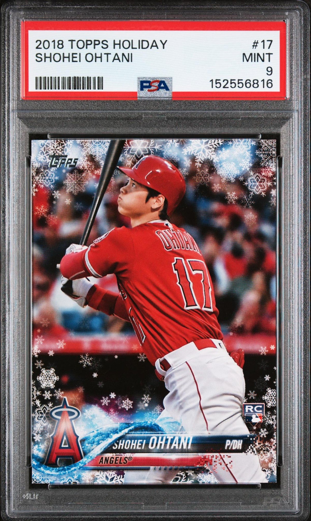 2018 Topps Holiday Snowflake Shohei Ohtani #HMW17 PSA 9