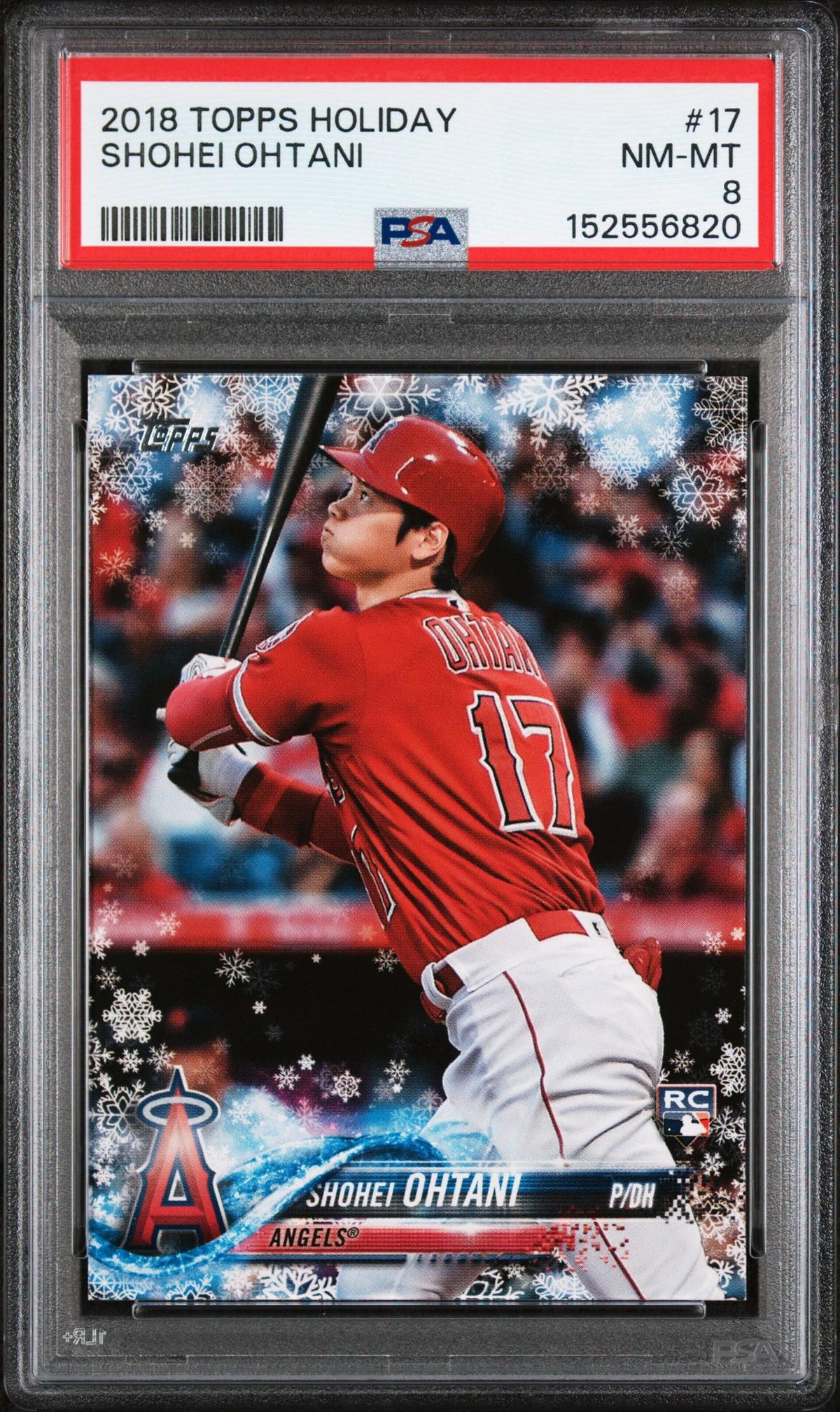 2018 Topps Holiday Snowflake Shohei Ohtani #HMW17 PSA 8