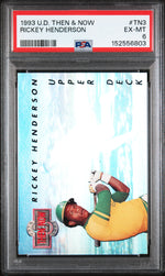 1993 Upper Deck Then and Now Rickey Henderson #TN3 PSA 6