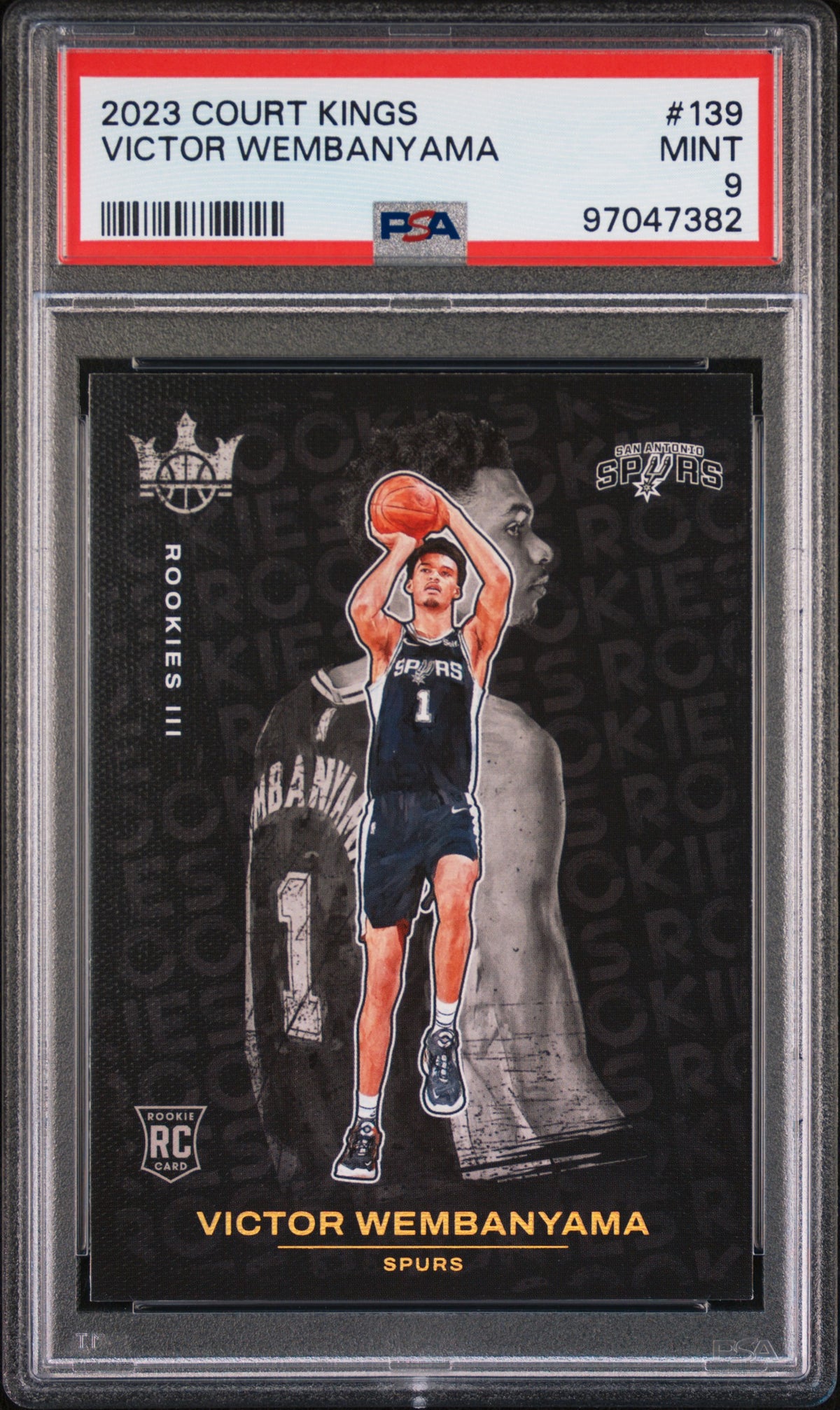 2023 Panini Court Kings Victor Wembanyama #139 PSA 9