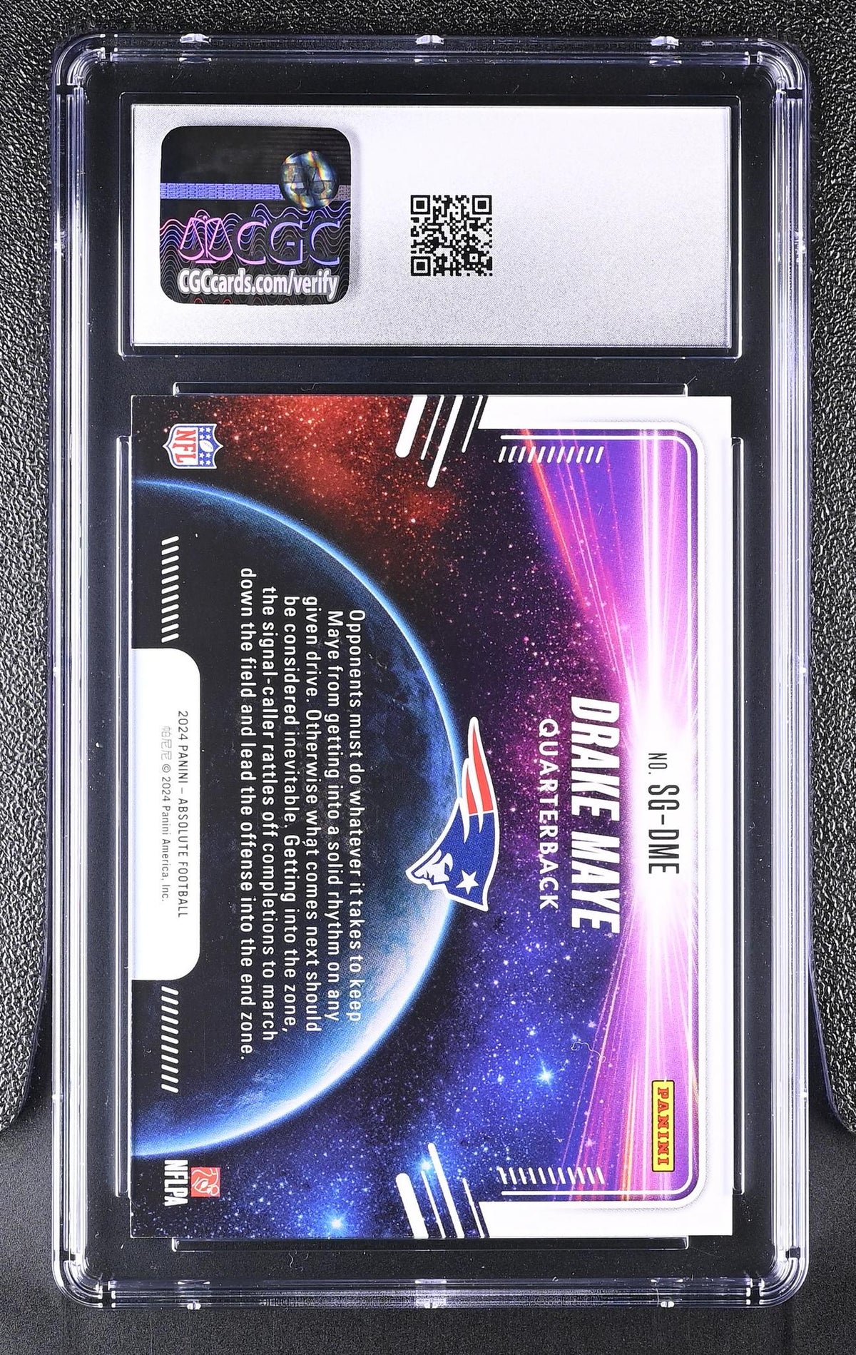2024 Absolute #SG-DME Drake Maye Star Gazing CGC 9