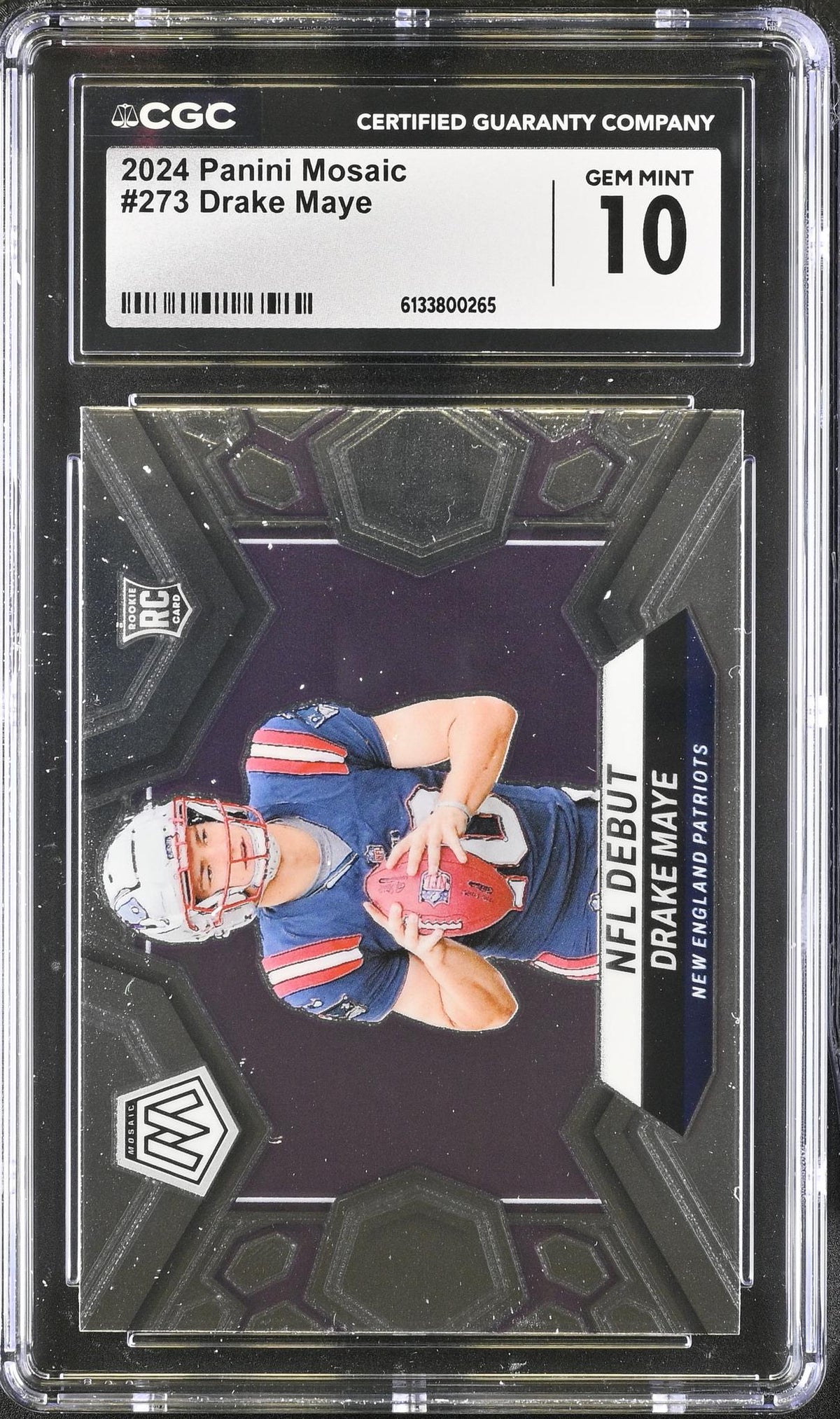 2024 Mosaic #273 Drake Maye NFL Debut CGC 10
