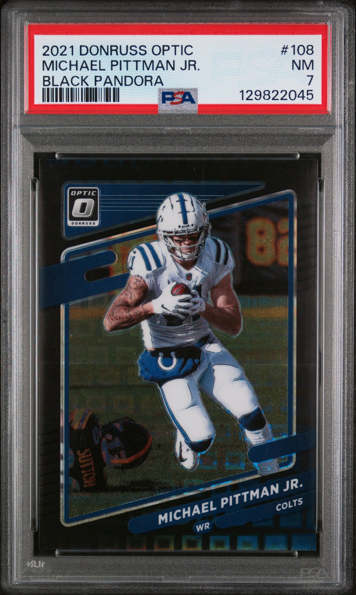 2021 Panini Donruss Optic Black Pandora Michael Pittman Jr. #108 PSA 7
