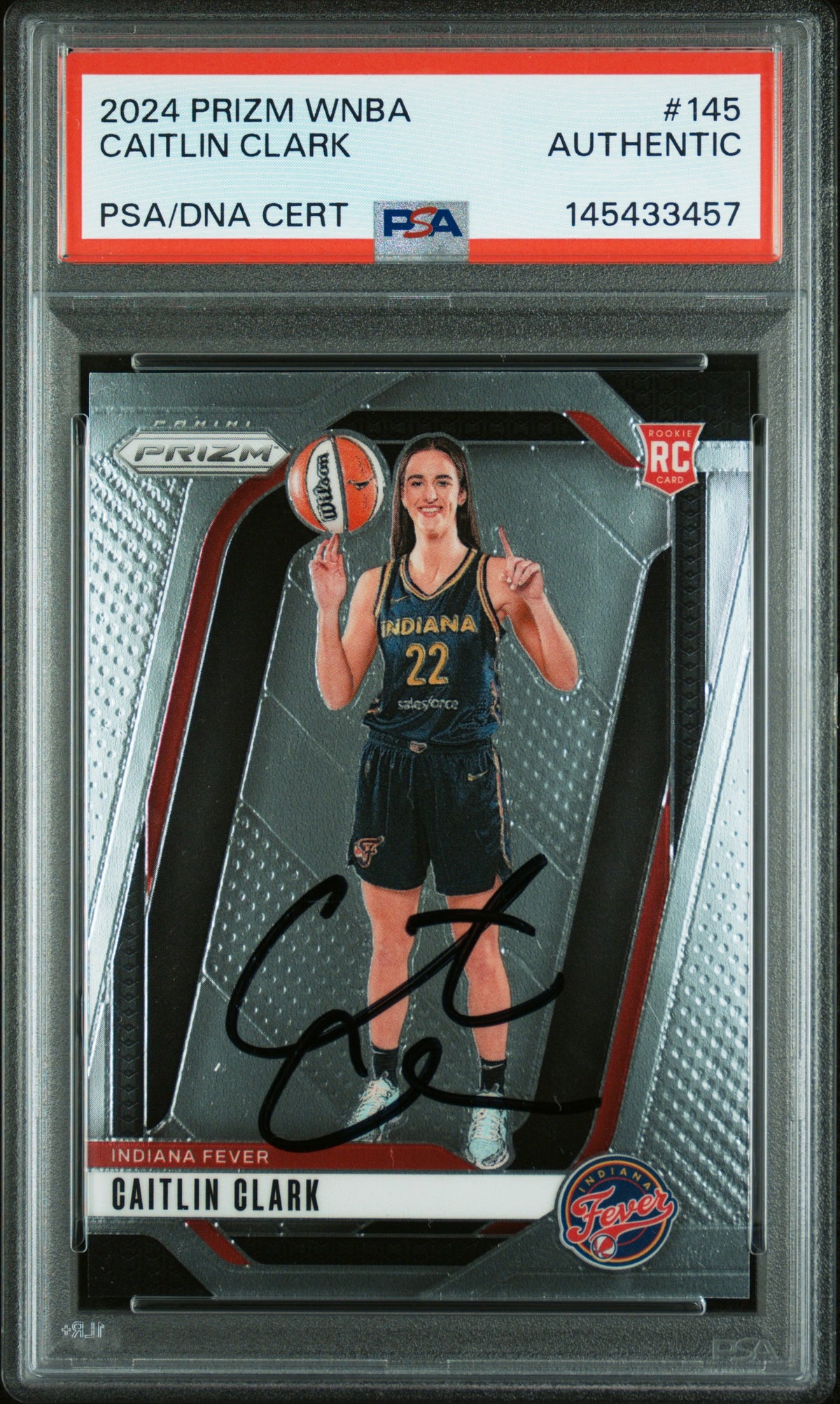 2024 Panini Prizm WNBA Caitlin Clark #145 PSA 0