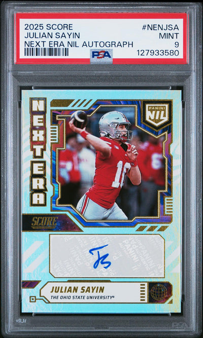 2025 Score Julian Sayin Next Era NIL Auto #NENJSA PSA 9