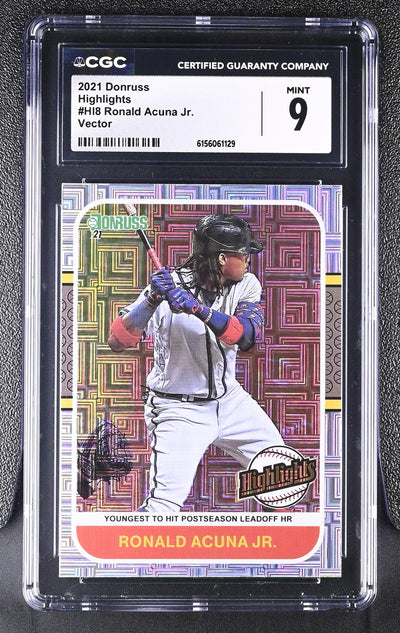 2021 Donruss Highlights Ronald Acuna Jr. #HI8 CGC 9